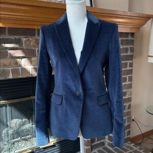 rag & bone Blue Red Black Plaid Velvet Blazer Size 2